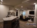 High End Basement Remodeling project that was completed in Denver Colorado.  Granite counters, wood floors, high end fixtures.